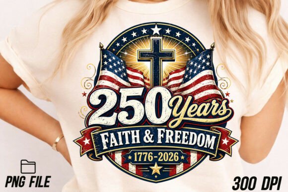 250 Years Faith Freedom Christian PNG: A Design Asset for Meaningful Projects