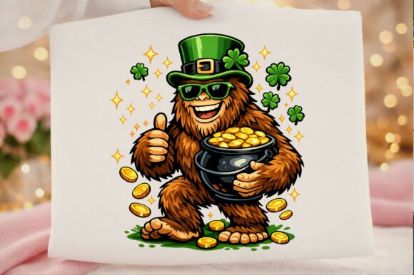 Bigfoot Sasquatch St Patricks Day Png: A Festive Design Asset