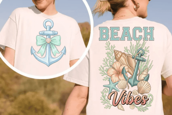 Capture the Coastline: The Beach Vibes Shirt PNG, Summer Back Front