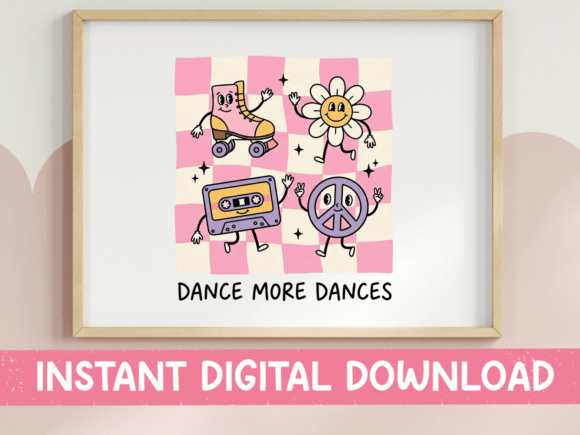 Dance More Dances SVG Design: Retro Charm for Modern Projects