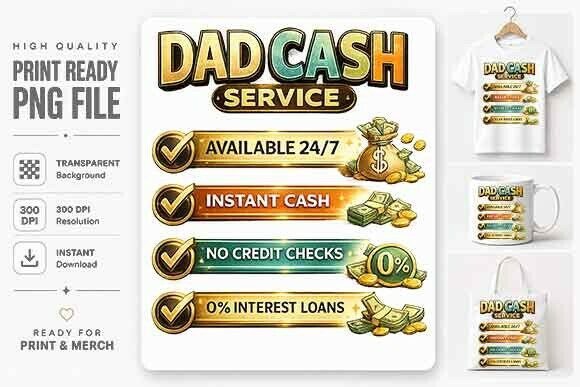 Funny Dad Money Shirt PNG: The Ultimate Graphic for Dad Jokes