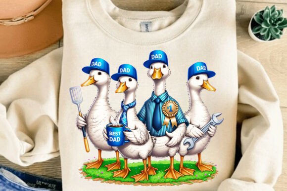 Funny Goose Dad Squad PNG: A Perfect Father's Day Design