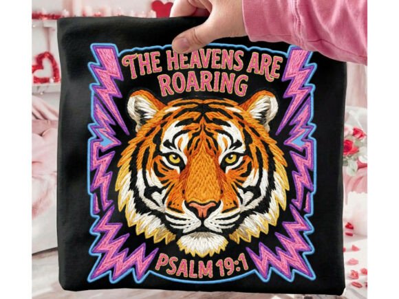 Heavens Roaring Tiger: Bold Faith Meets Retro Design