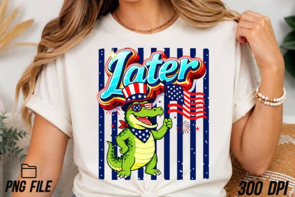 Later Gator, Alligator 4th of July PNG: Your Summer Design MVP
