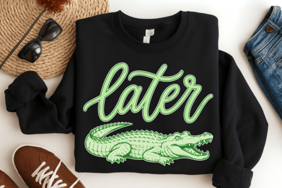 Later Gator PNG: A Trendy Animal Quote Tee for Southern Style