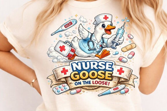 Nurse Goose on the Loose PNG: A Quirky Design Asset