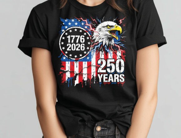 USA 250 Semiquincentennial Bald Eagle: A Bold Graphic for the 250th
